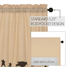 Load image into Gallery viewer, Kettle Grove Shower Curtain w Applique Crow & Star Valance