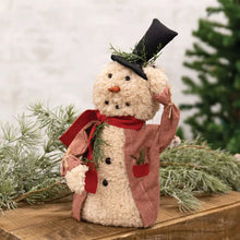 Load image into Gallery viewer, Winter Greeting Snowman Doll w/Top Hat