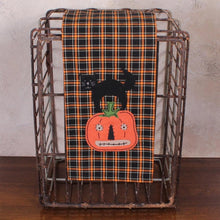 Load image into Gallery viewer, Black Cat Pumpkin Fall Towel