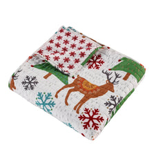 Load image into Gallery viewer, The Tinsel Reversible Christmas Quilted Throw