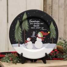 Load image into Gallery viewer, Encourage One Another Snowman Plate