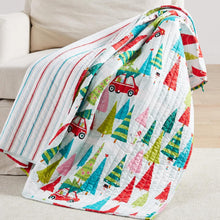 Load image into Gallery viewer, Holly Jolly Quilted Throw