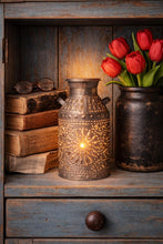 Load image into Gallery viewer, Milk Can Accent Light in Antique Tin