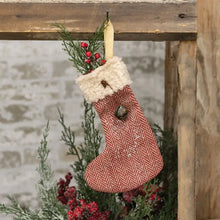 Load image into Gallery viewer, Iced Winter Greenery Stocking Ornament