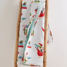 Load image into Gallery viewer, Gnome Holidays White Quilted Throw