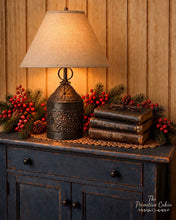 Load image into Gallery viewer, Olde Homestead Lamp in Smokey Black w/Linen Shade