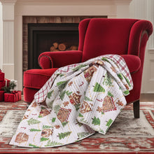 Load image into Gallery viewer, Gingerbread Village Quilted Throw