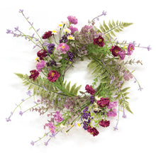 Load image into Gallery viewer, Blushing Spring Blossoms & Eucalyptus Candle Ring 4.5 "