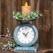 Load image into Gallery viewer, Vintage Blue Old Town Scale Clock