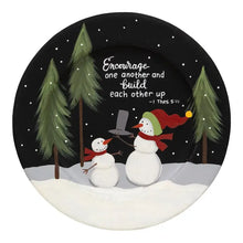 Load image into Gallery viewer, Encourage One Another Snowman Plate