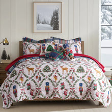 Load image into Gallery viewer, Festive Nutcracker Shaped Pillow
