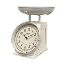 Load image into Gallery viewer, Rustic White Scale with Clock