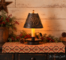 Load image into Gallery viewer, Crimped Accent Light w/Punched Tin Shade