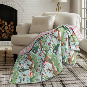 Merry Mountains Quilted Throw