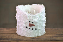 Load image into Gallery viewer, Snowman Bumpy White Moving Flame Candle LED 6x6&quot;
