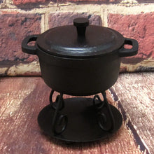Load image into Gallery viewer, Cast Iron Pot w/ Lid and Stand Wax Warmer
