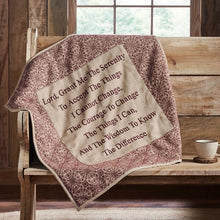 Load image into Gallery viewer, Custom House Burgundy/Tan Jacquard Quilted Lap Throw
