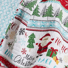 Load image into Gallery viewer, HO HO Holidays Quilted Throw Blanket
