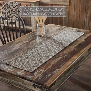 Custom House Black/Tan Jacquard Runner 12 X 48