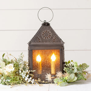 Harbor Lantern with Chisel in Kettle Black