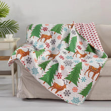 Load image into Gallery viewer, The Tinsel Reversible Christmas Quilted Throw
