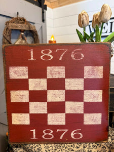 1876 Wooden Checker Boards
