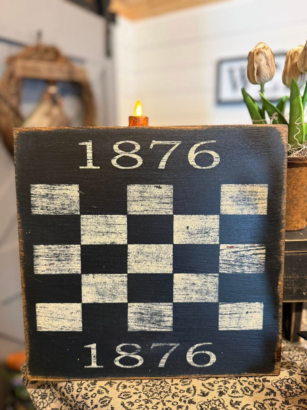 1876 Wooden Checker Boards