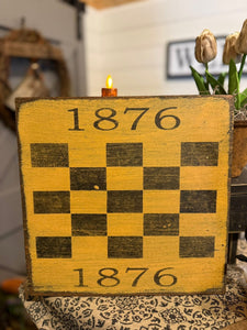 1876 Wooden Checker Boards