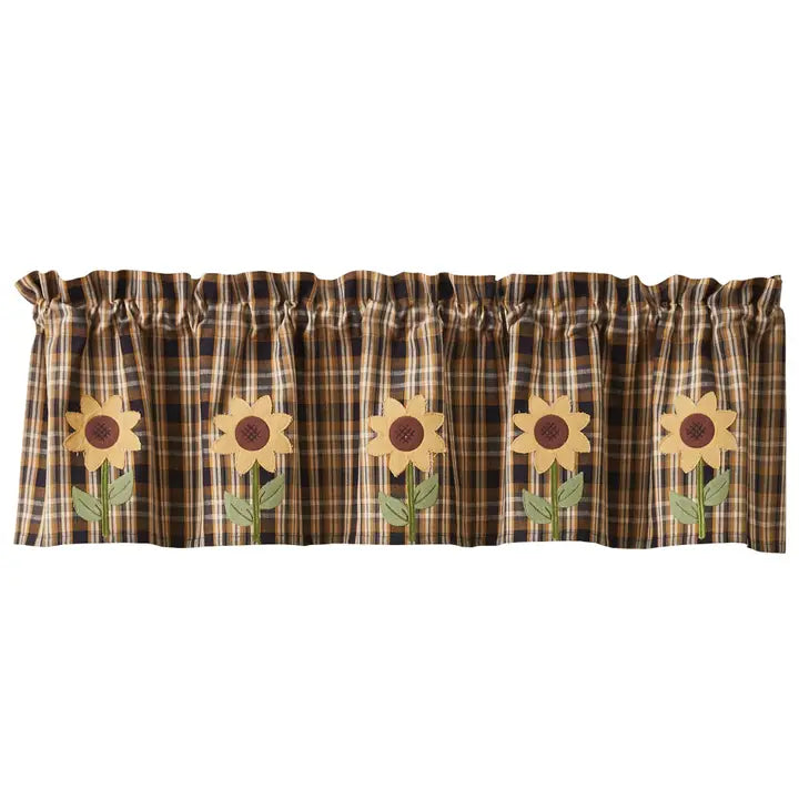 Sunflower in Bloom Lined Applique Valance