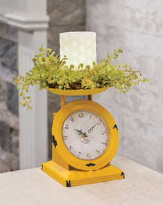 Sunflower Yellow Old Town Scale Clock