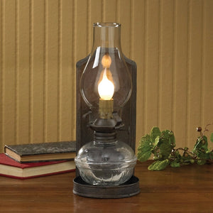 Pressed Back Oil Lamp