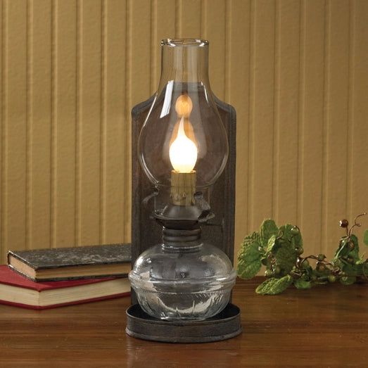 Pressed Back Oil Lamp