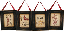 Load image into Gallery viewer, Be Merry Believe Peace Christmas Stitchery Set
