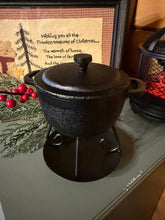 Load image into Gallery viewer, Cast Iron Pot w/ Lid and Stand Wax Warmer
