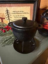 Load image into Gallery viewer, Cast Iron Pot w/ Lid and Stand Wax Warmer
