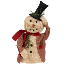 Load image into Gallery viewer, Winter Greeting Snowman Doll w/Top Hat
