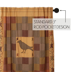 Heritage Farms Appliqued Crow & Star Shower Curtain