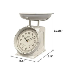 Load image into Gallery viewer, Rustic White Scale with Clock
