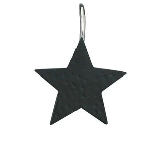 Star Shower Curtain Hooks in Black