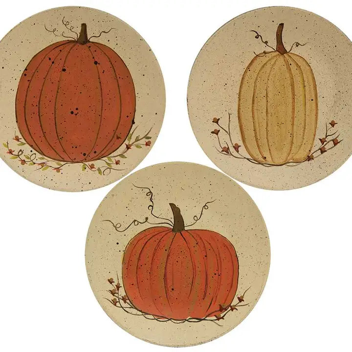 Classic White Pumpkin Plate in 3 Designs