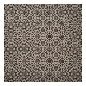 Custom House Black/Tan Jacquard Table Topper