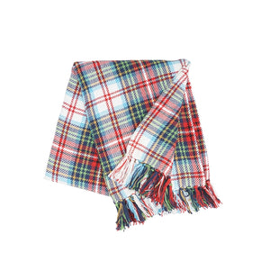 Christmas Morris Red Plaid Throw Blanket