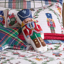 Load image into Gallery viewer, Festive Nutcracker Shaped Pillow

