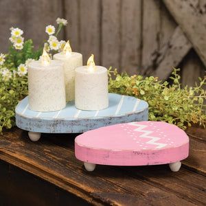 Distressed Wooden Chunky Easter Egge Risers