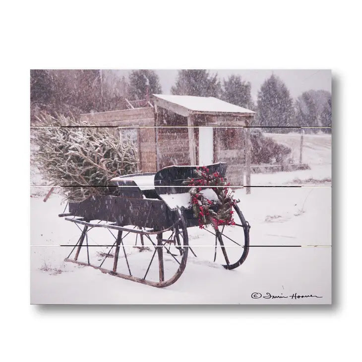 Grandpa's Sleigh Christmas Wall Pallet Art