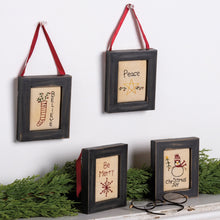 Load image into Gallery viewer, Be Merry Believe Peace Christmas Stitchery Set
