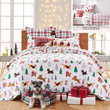 Load image into Gallery viewer, Jingle Paws Quilt Set Full/Queen
