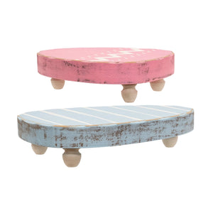 Distressed Wooden Chunky Easter Egge Risers
