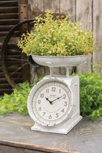 Load image into Gallery viewer, Rustic White Scale with Clock
