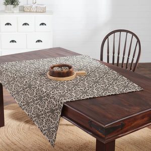 Custom House Black/Tan Jacquard Table Topper